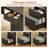  Ilana L-Shaped Desk with Drawers Fluted Home Office Desk with File Cabinet-229533298