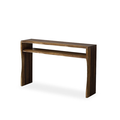 Brown Rectangular Solid Wood Console Table