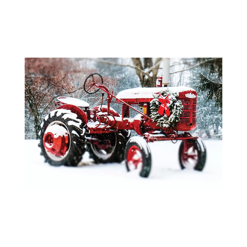 «Vintage Tractor» par Debbra Obertanec - reproduction de photo sur toile tendue, H 8 po x l 12 po x P 0,75 po