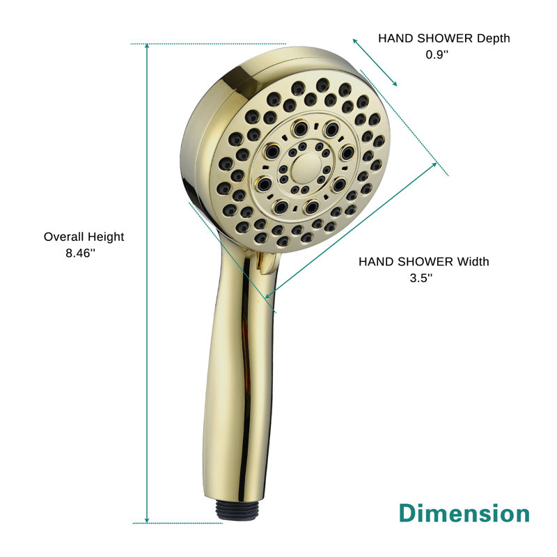 Handheld Shower Head 2.0 GPM GPM, Gold
