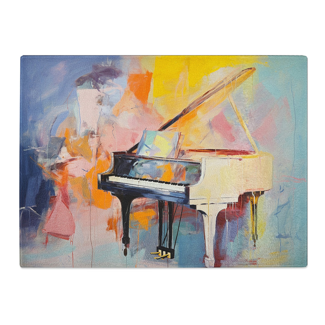 Piano Gestural  Glass Chopping Board