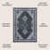 Dalyan Geometric Medallions Machine-Washable Navy/Light Gray Rug