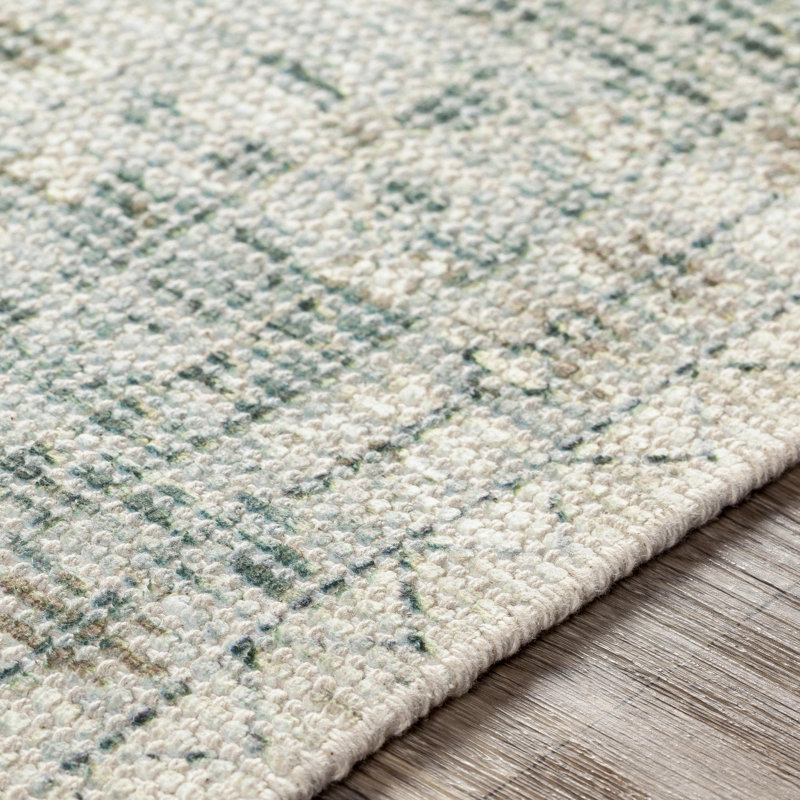 Tapis oriental sauge tissé à la main Wensley, Rectangle 2 pi 3 po x 4 pi