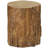 Tree Stump Stool,Round Tabletop Decorative End Table , Concrete Side Table with Wood Grain Finish for Indoors and Outdoors