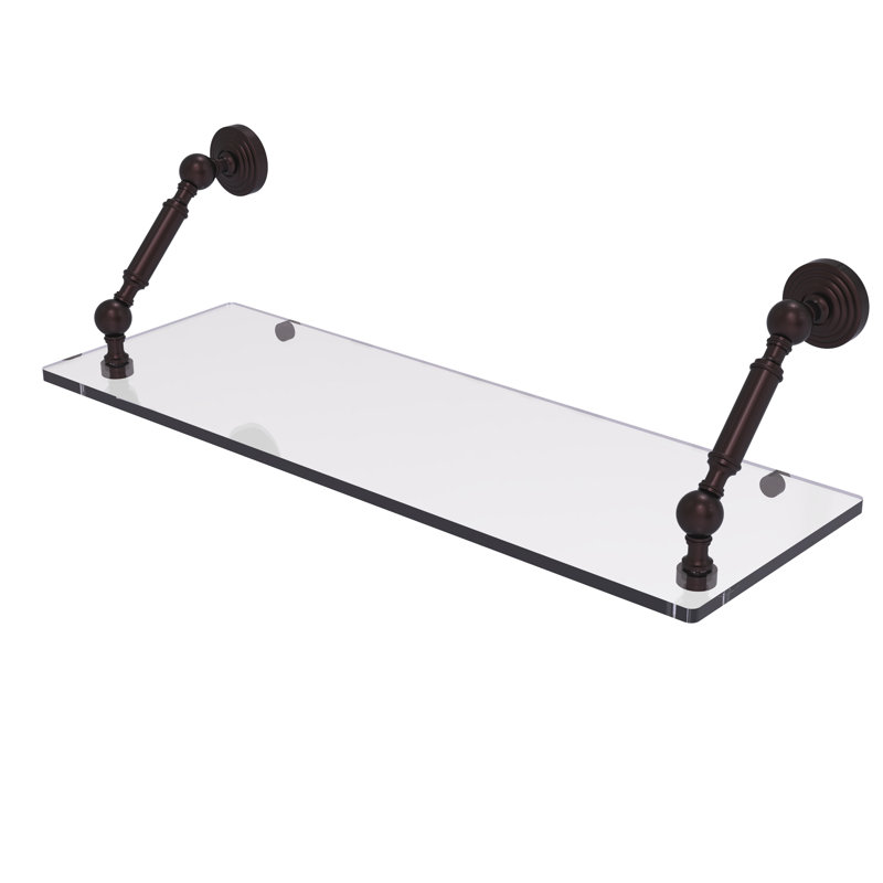 Beresford Bracket Shelf, Antique Bronze, 7.3" H x 24" W x 8" D