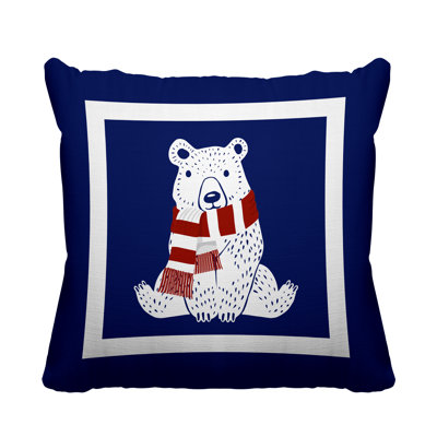 Coussin intérieur / extérieur Folk Christmas Bear