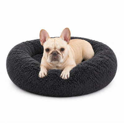 Orthopedic Cooling Gel Memory Foam Donut Dog Bed with Multi-Layer Foam Support, Cozy Bolster & Removable Washable Cover