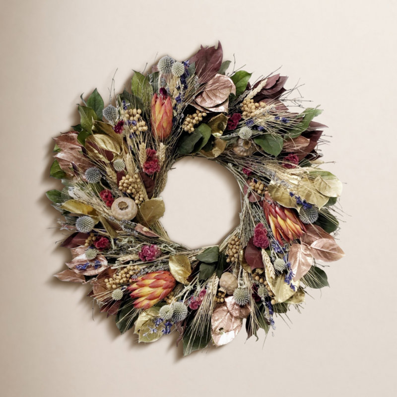 Handcrafted Mixed Assortment Wreath, 22" H x 22" W x 5" D