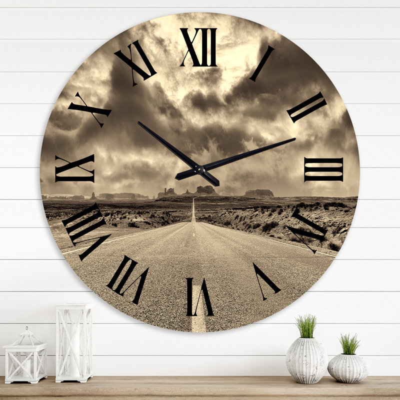 The Road To Monument Valley - Horloge murale traditionnelle, Surdimensionné