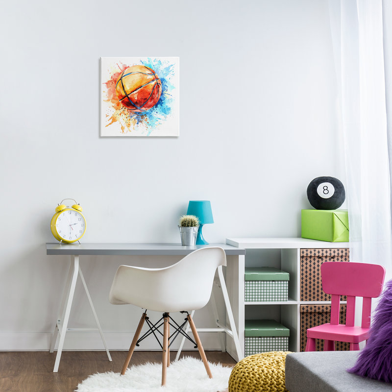  Art mural sur toile "Basketball" par LSR Design Studio, H 17 po x l 17 po