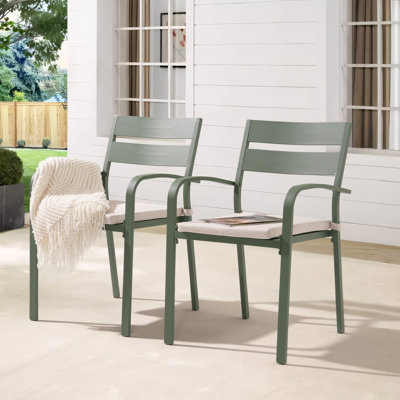 Ensemble de chaises de patio empilables (ensemble de 2)