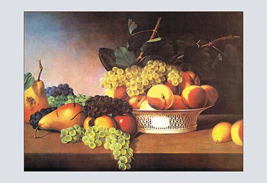 «Still Life with Fruit» par James Peale, impression encadrée