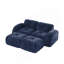 Canapé à 2 places en tissu de velours doux et ergonomique sans os avec capitonnage 32D haute densité et 2 repose-pieds, aucun assemblage requis-2054462497
