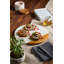 Anolon Pantryware White Marble and Teakwood Round Cutting and Serving Board, 10-Inch