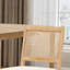 Chaise d'appoint avec chaises en bois massif et dossier en rotin (ensemble de 2)-451223321