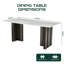 with Glass Base Dining Table