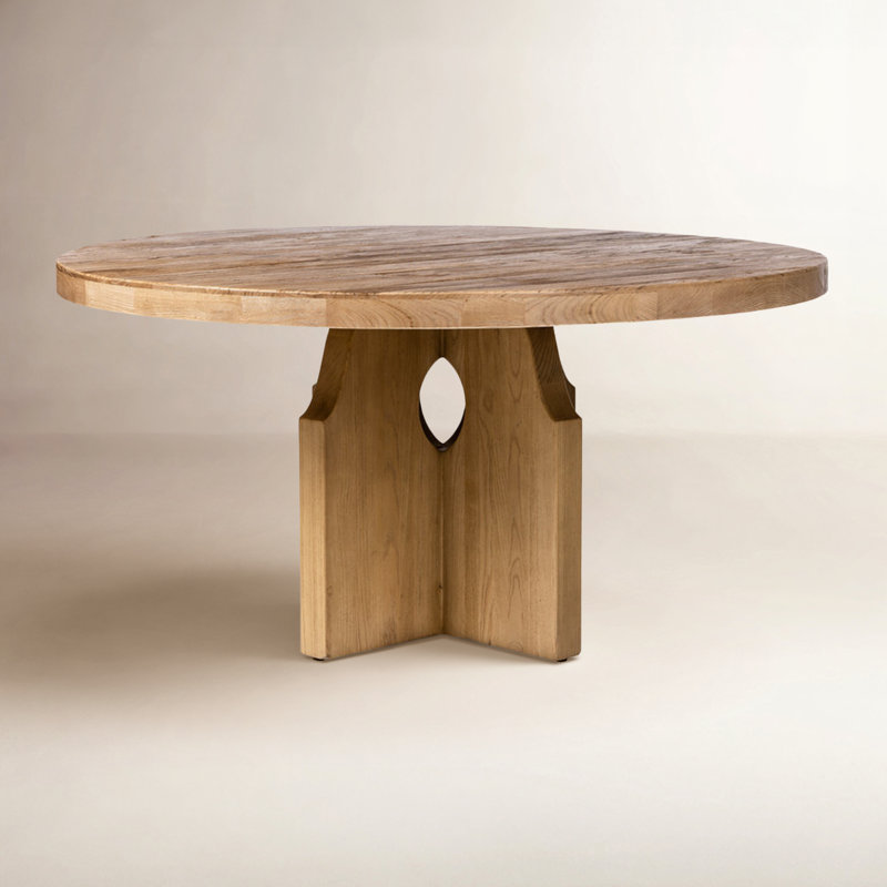 Allandale Round Dining Table in Black Elm, Natural