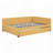 Linen Upholstered Daybed with Trundle, No Box Spring Needed, Space-Saving and Durable Sofa Bed Frame-2060754332