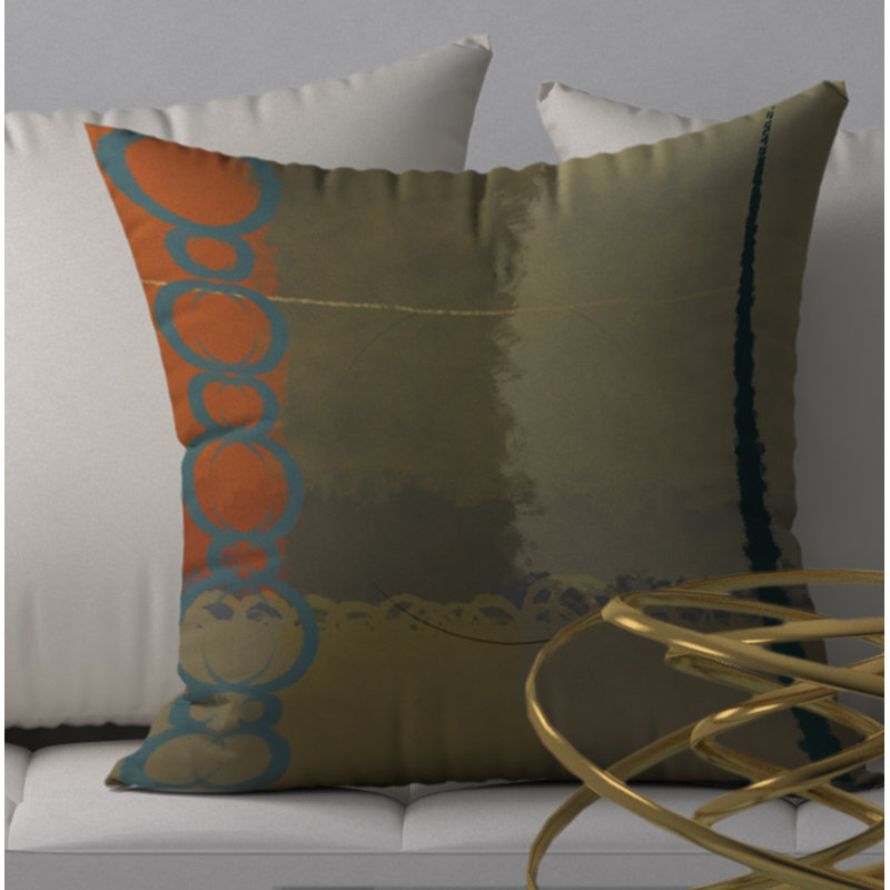 Abstract Reversible Throw Pillow, 24" x 24"