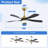 Damecia 52'' Modern Ceiling Fan with LED Light and Remote Control-123098395