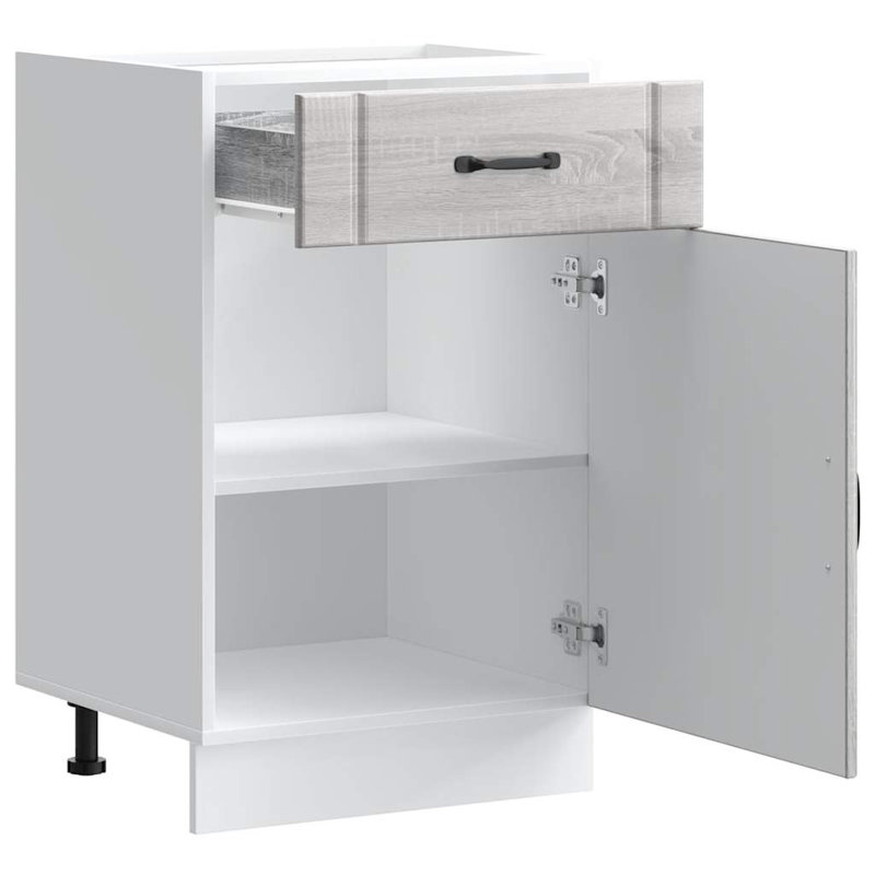 Kitchen Base Cabinet Lucca Engineered Wood, Grey Sonoma