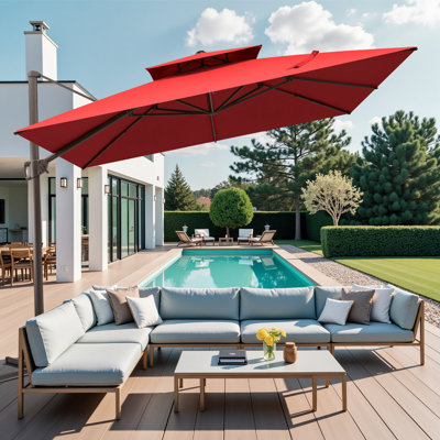 Parasol excentré en aluminium 11 pi