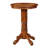 Ava 42 Inch Wood Pub Bar Table, Sunburst Design, Carved Pedestal, Walnut-1309883626