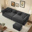 Canapé-lit convertible 89 po en velours Chesterfield-116937498