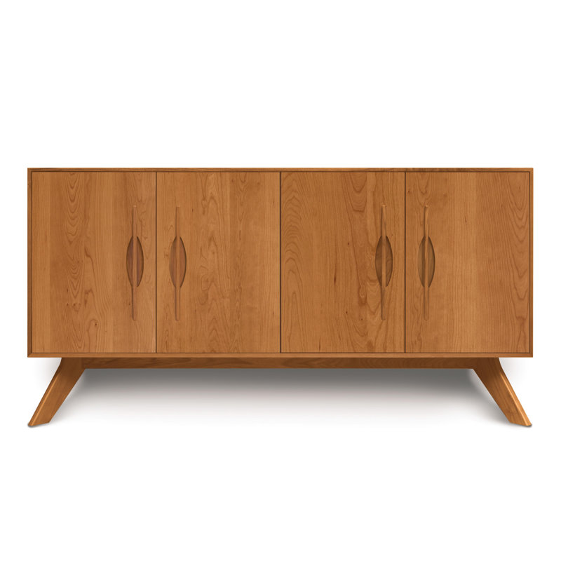 Audrey 66.13'' W Solid Wood Sideboard, Natural Cherry