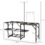 Table de cuisine pliable Beach Camp avec lampe réglable, accessoires de suspension et support de lanterne de camping, crochets, portable pour les sorties