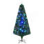 Sapin de Noël artificiel illuminé de 6 pi avec branches réalistes, 24 lumières DEL multicolores, fibre optique et 230 pointes