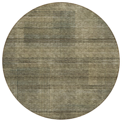 Malchow Washable Striped Indoor / Outdoor Rug