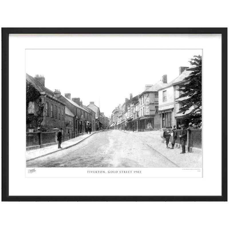 Tiverton, Gold Street 1903 by Francis Frith - Single Picture Frame Print, 60cm H x 80cm W x 2.3cm D, Light Grey/Ivory