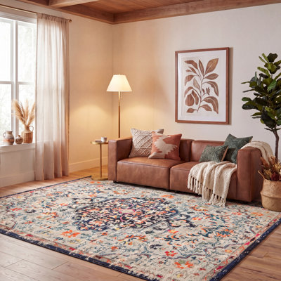 Felty Oriental Beige Area Rug
