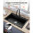 33 inch Granite Kitchen Sink Top Mount Single Bowl Drop-In Basin for RV Bar