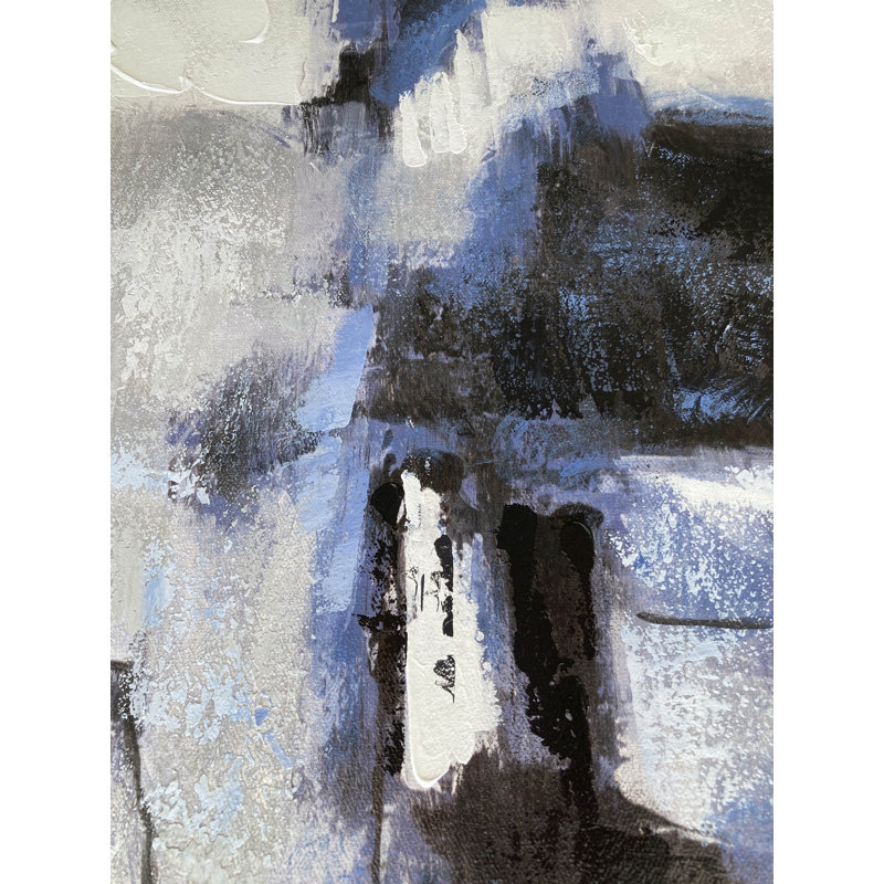 Abstract Blue - Wrapped Canvas Painting