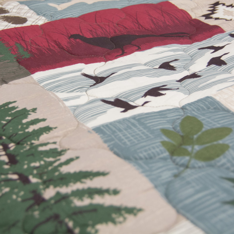 Your Lifestyle by Donna Sharp Montana Forest 3PC King Rustic Quilt Set, King Quilt + 2 King Shams