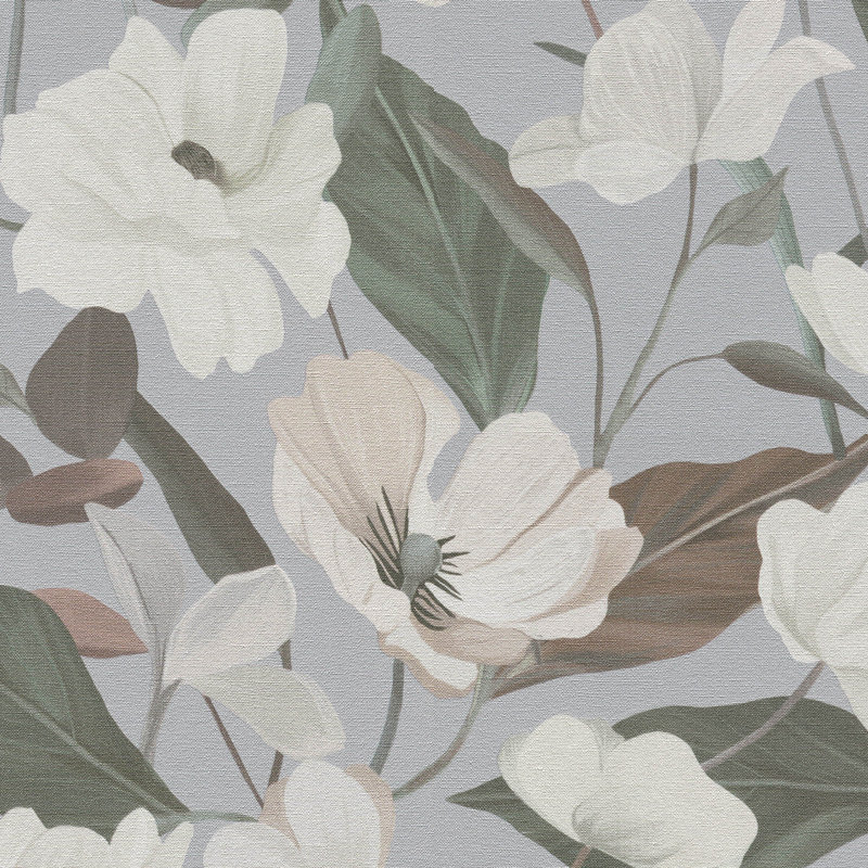 Fairy Blossom Wallpaper Sample, Grey