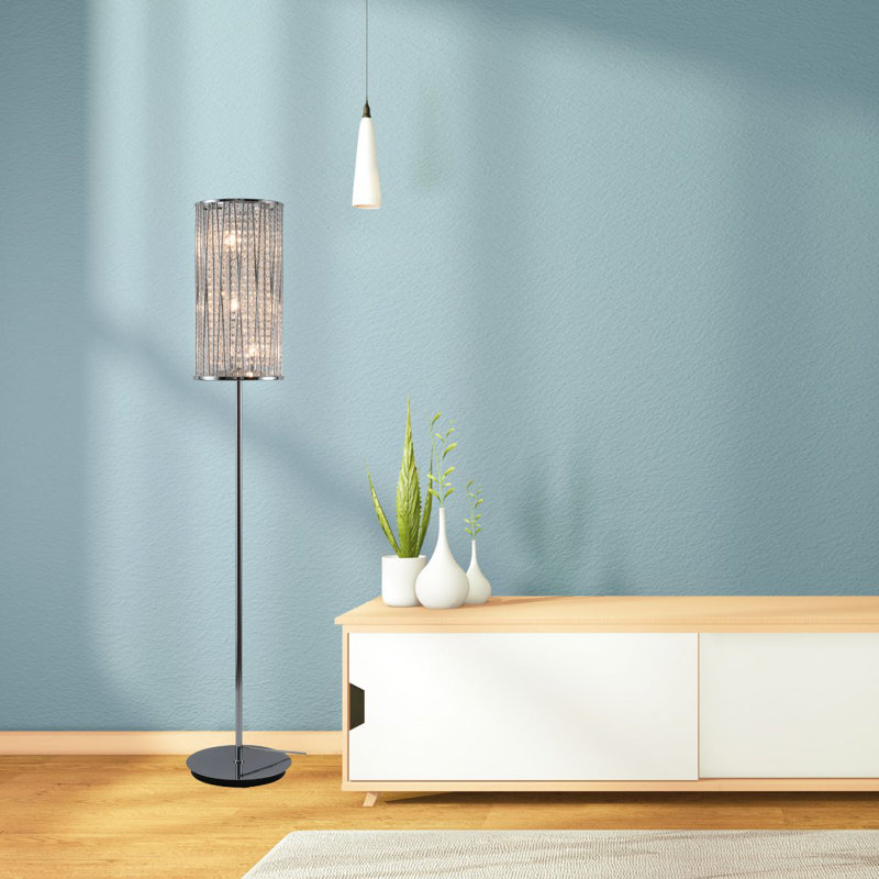 Asharra 158cm Floor Lamp, Chrome