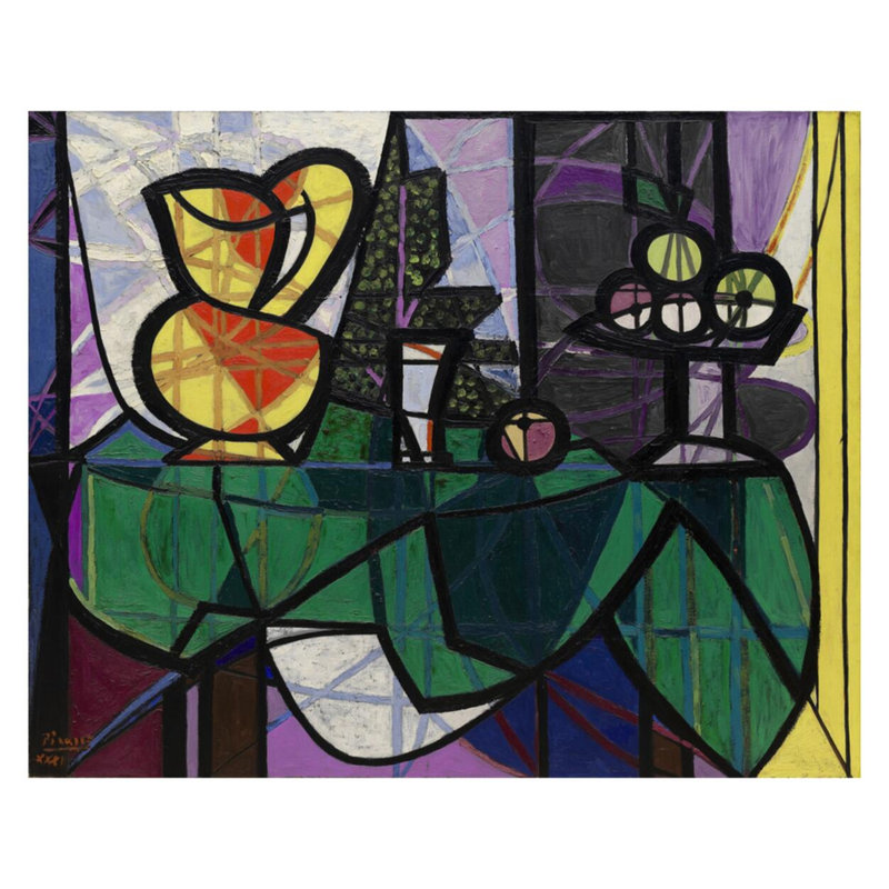 Pichet et coupe de fruits par Pablo Picasso - Impression Giclée, H 32 po x l 40 po