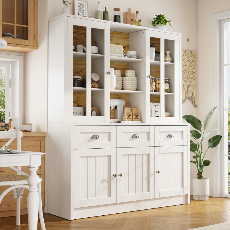 175cm Kitchen Pantry, White