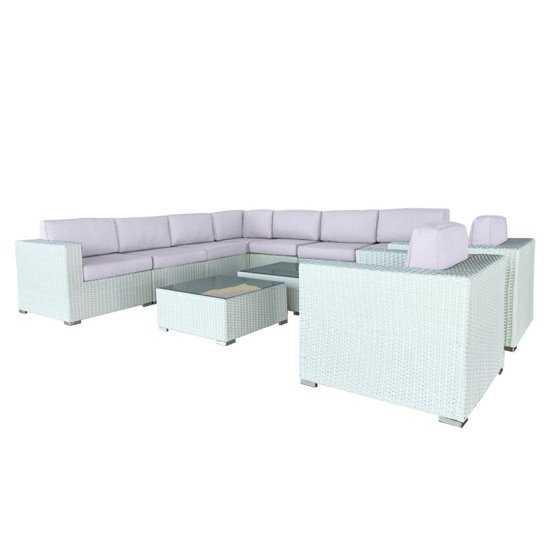 Ensemble de conversation modulaire avec coussins 7 pièces Minnesota