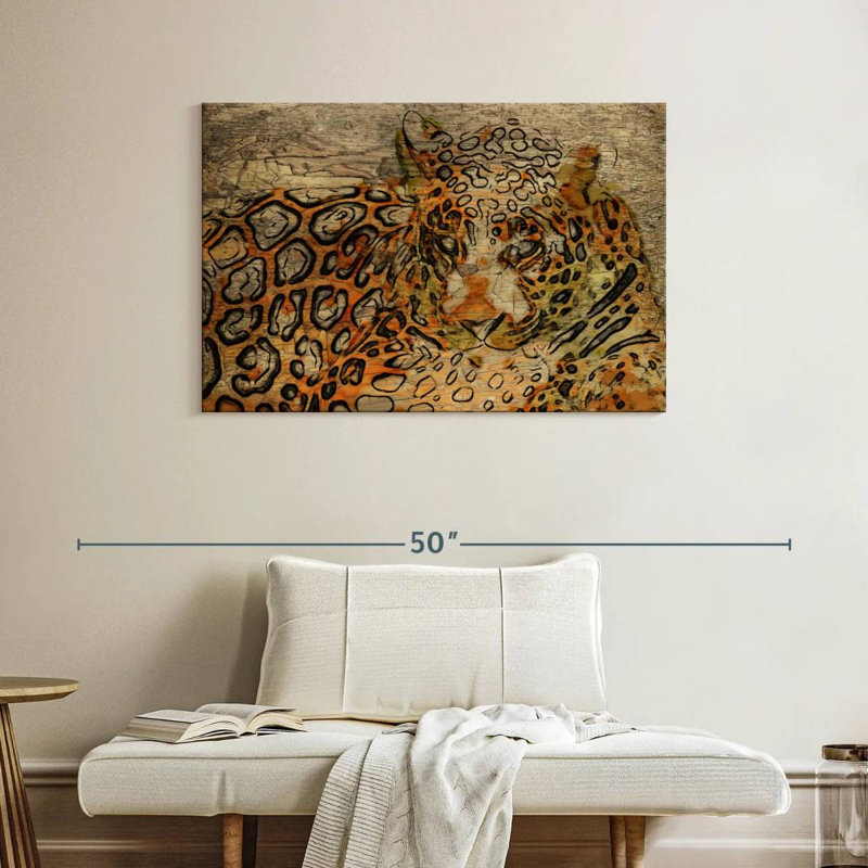 Brampt Wild Cat Skin, 26" H x 39" W