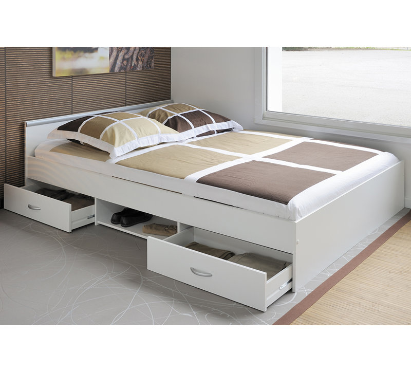Storage Bed, Full, White