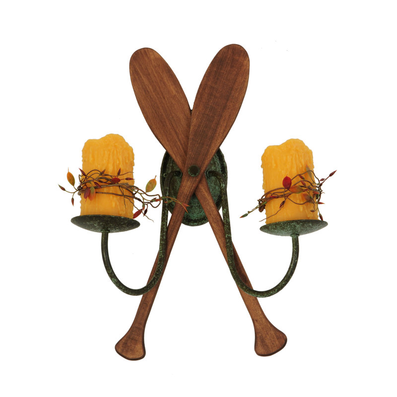 Applique à bras à 2 lumières avec pagaie