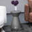 ROME Column Side Table Small Round Concrete End Table 50,8 cm H X 35 cm B X 35 cm T-102038906