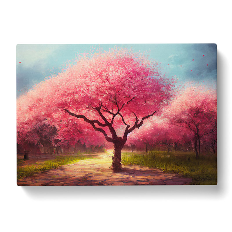 Bewitching Cherry Blossom Trees - Wrapped Canvas, 50cm H x 76cm W x 3cm D