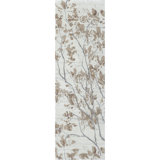 Almond Blossom Floral Hand Knotted Wool Ecru Area Rug