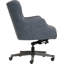 Fauteuil de direction en cuir bleu Kelson