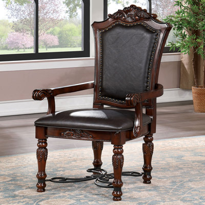Chaise avec accoudoirs traditionnels l 28 po (2 / RTC), cerisier brun / noir